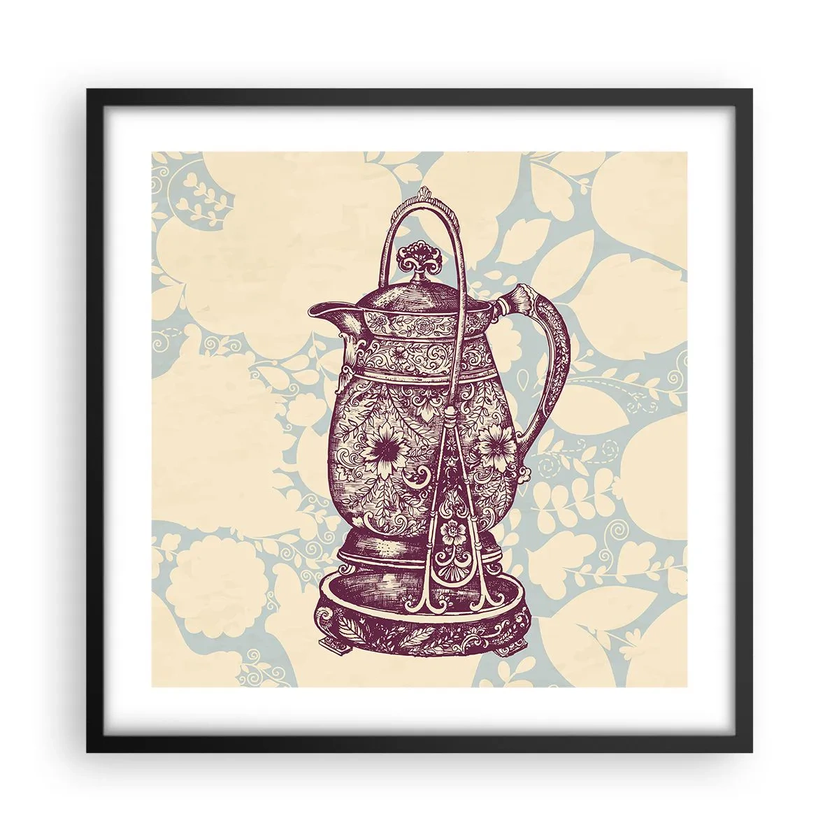 Poster in einem schwarzem Rahmen - Schönheit des Alltags - 50x50 cm