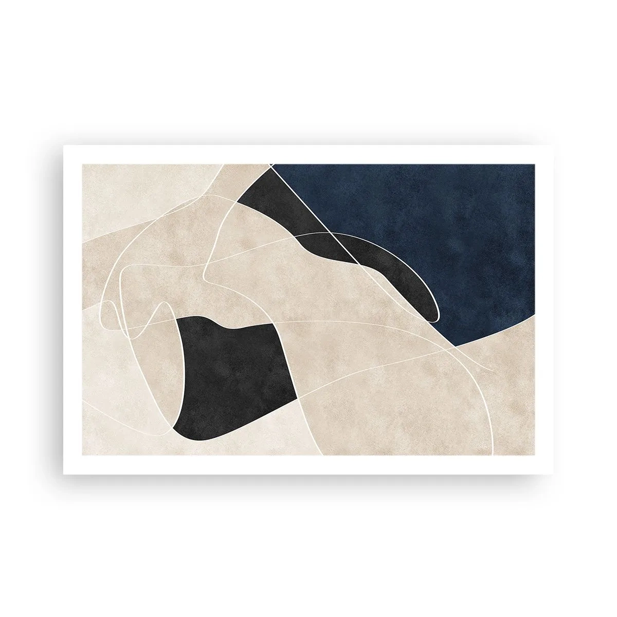 Poster - Abstrakte Komposition – Farbkontrast - 91x61 cm