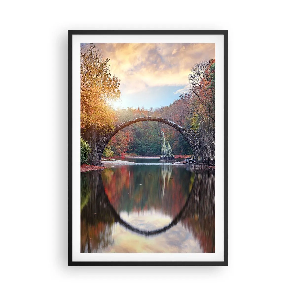 Poster in einem schwarzem Rahmen - Auf der anderen Seite des Spiegels - 61x91 cm