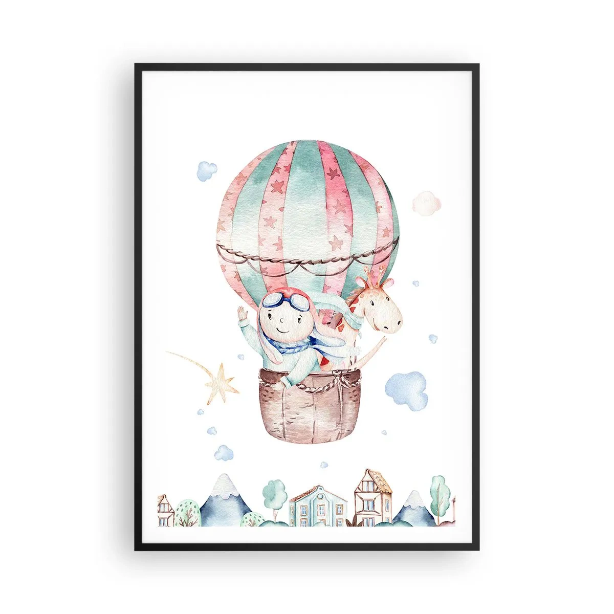 Poster in einem schwarzem Rahmen - Wir kommen bald zurück! - 70x100 cm