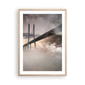 Poster in einem Rahmen aus heller Eiche - Auf dem Fluss, den es nicht gibt - 50x70 cm