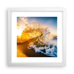 Poster in einem weißen Rahmen - Spaß im Sand - 30x30 cm