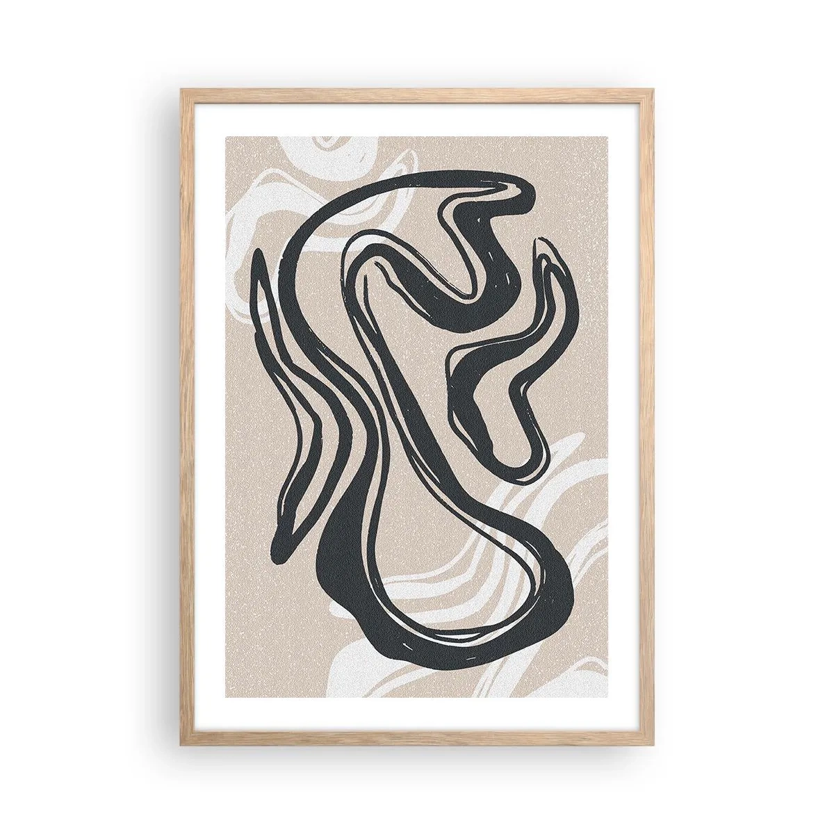 Poster in einem Rahmen aus heller Eiche - Vervielfachter Ausdruck - 50x70 cm