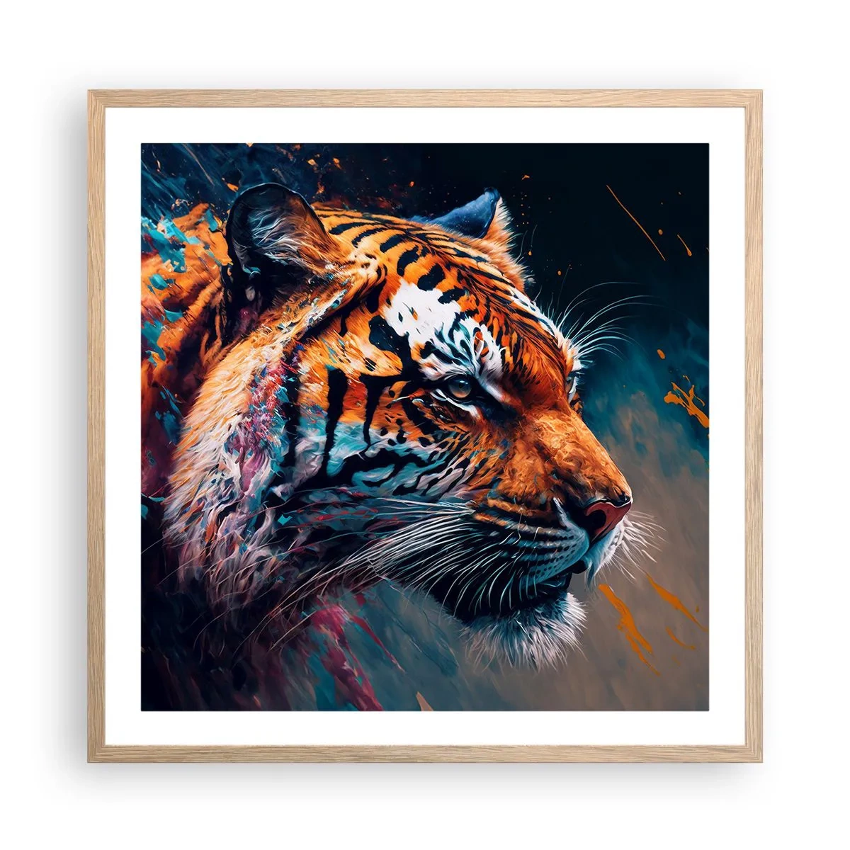 Poster in einem Rahmen aus heller Eiche - Wilde Schönheit - 60x60 cm