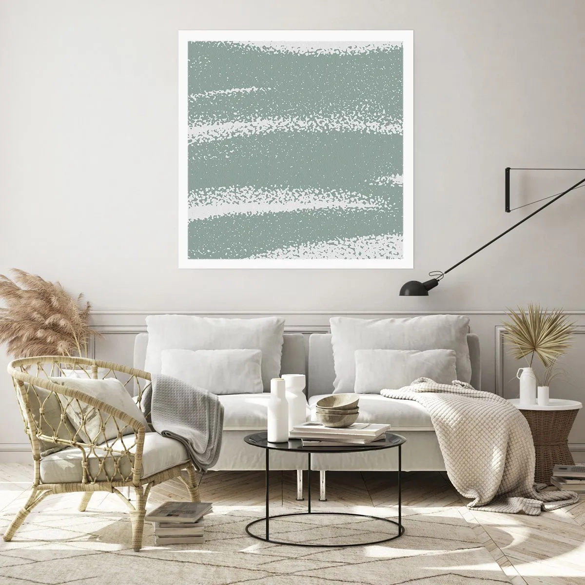 Poster - Abstraktion im Winterklima - 50x50 cm