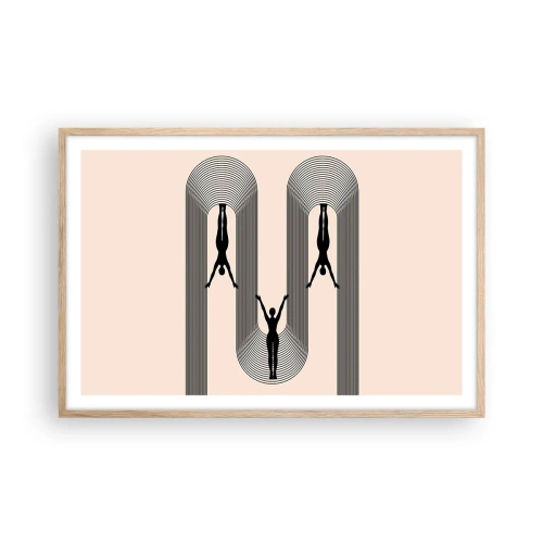 Poster in einem Rahmen aus heller Eiche - Verkehrt herum - 91x61 cm