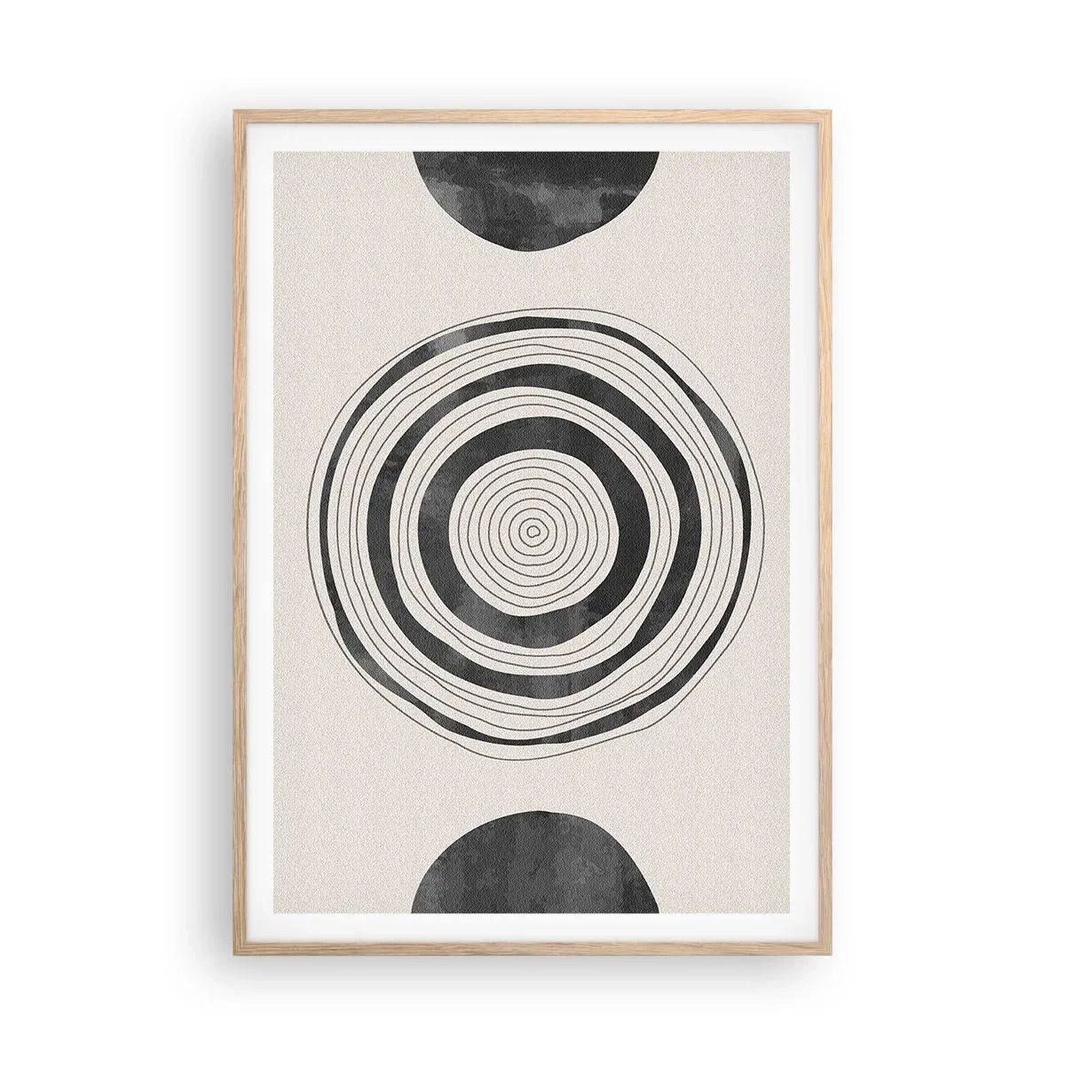 Poster in einem Rahmen aus heller Eiche - Wichtig ist, was dazwischen liegt - 70x100 cm