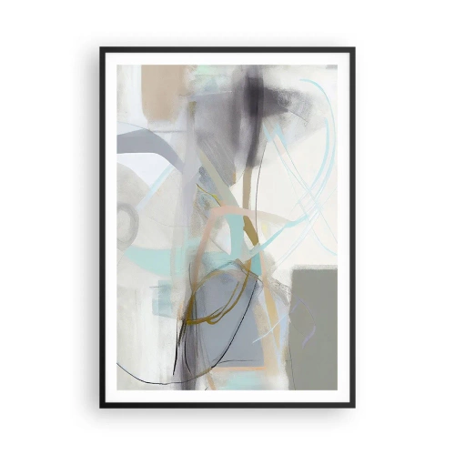 Poster in einem schwarzem Rahmen - Neblige Abstraktion - 70x100 cm