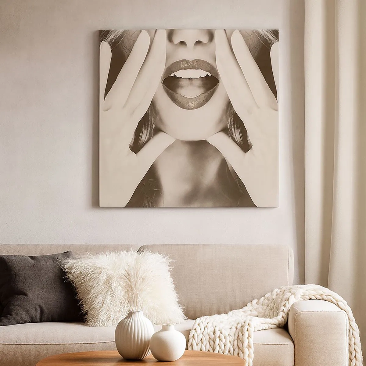 Bild auf Leinwand - Leinwandbild - Ich komme schon! - 30x30 cm