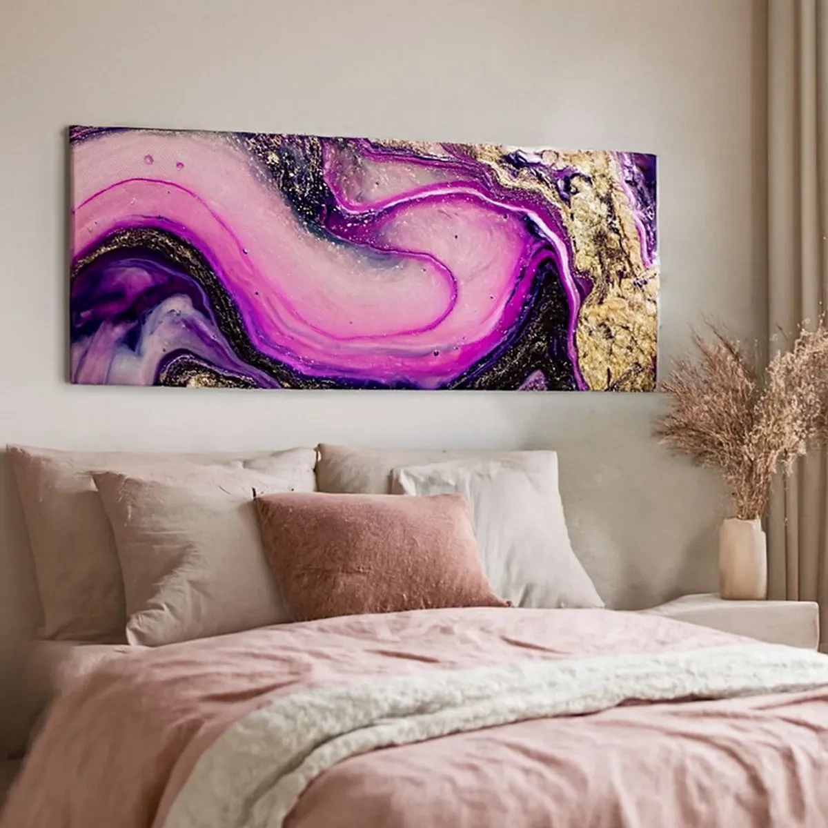Bild auf Leinwand - Leinwandbild - Ein Moment hinter den Kulissen - 100x40 cm