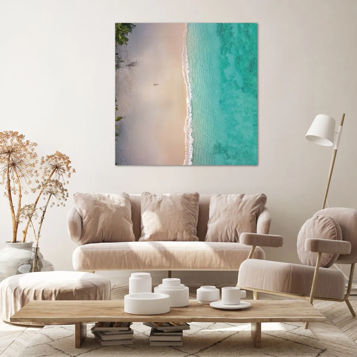 Bild auf Leinwand - Leinwandbild - Paradiesstrand - 70x70 cm