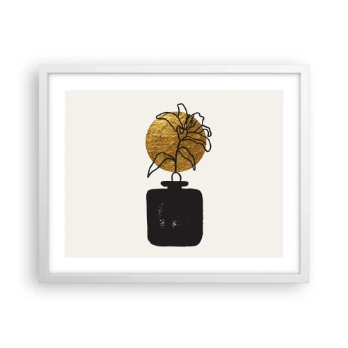 Poster in einem weißen Rahmen - Schönheit ist Gold wert - 50x40 cm