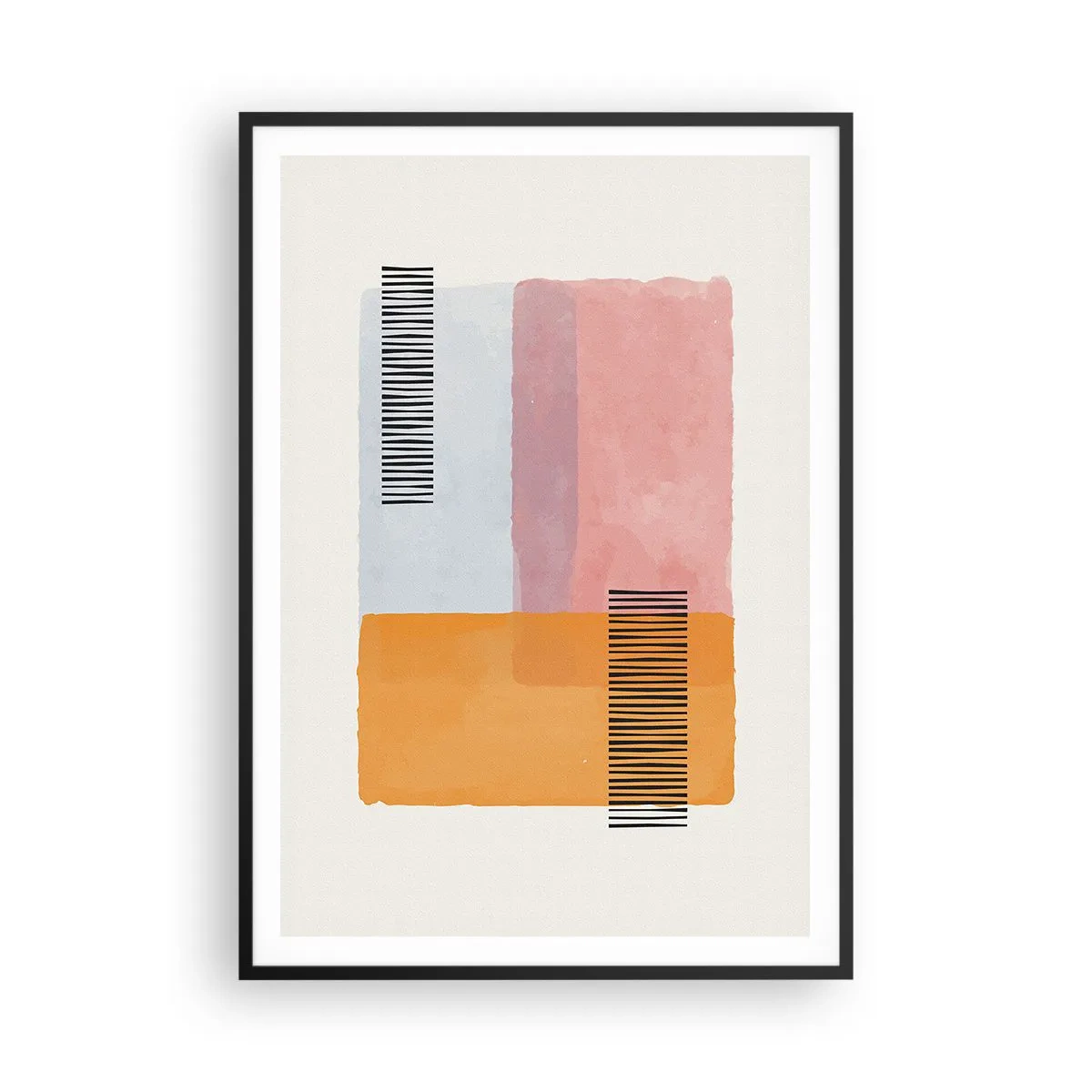 Poster in einem schwarzem Rahmen - Von Ecke zu Ecke - 70x100 cm