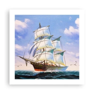 Poster - Mit Stolz mit dem Wind - 50x50 cm