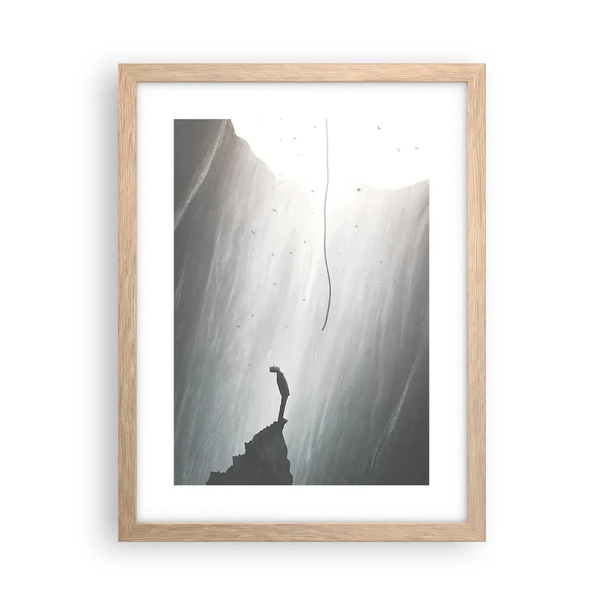 Poster in einem Rahmen aus heller Eiche - Es gibt immer einen Ausweg - 30x40 cm