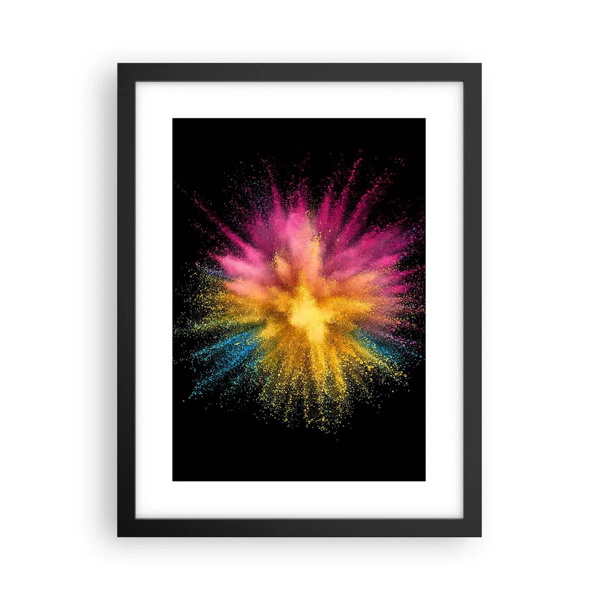 Poster in einem schwarzem Rahmen - Die Geburt der Farben - 30x40 cm