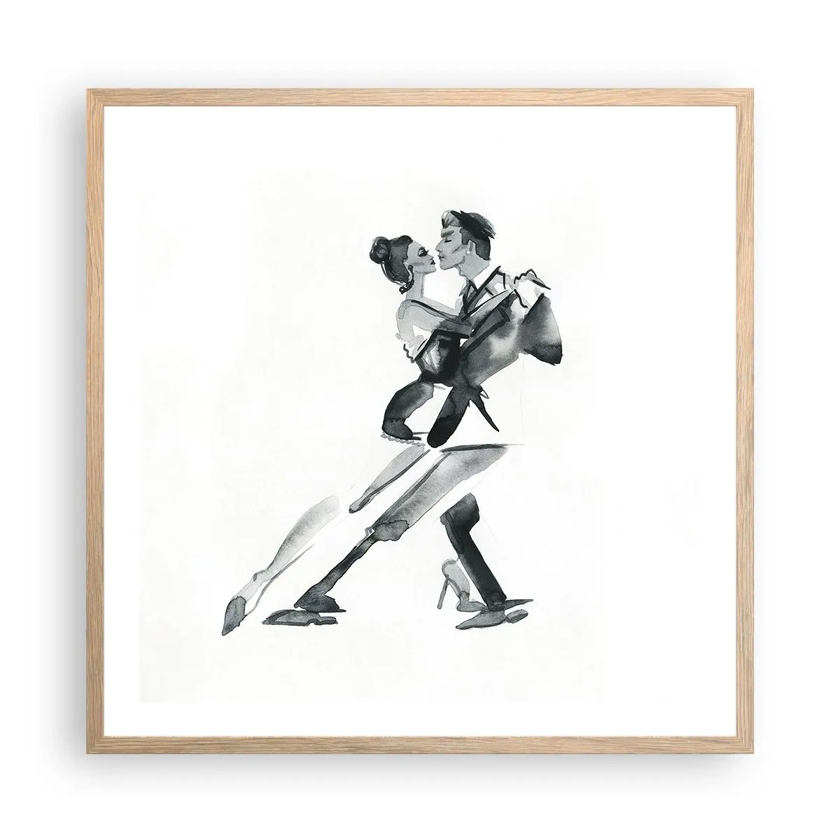 Poster in einem Rahmen aus heller Eiche - In einem Schlag - 60x60 cm