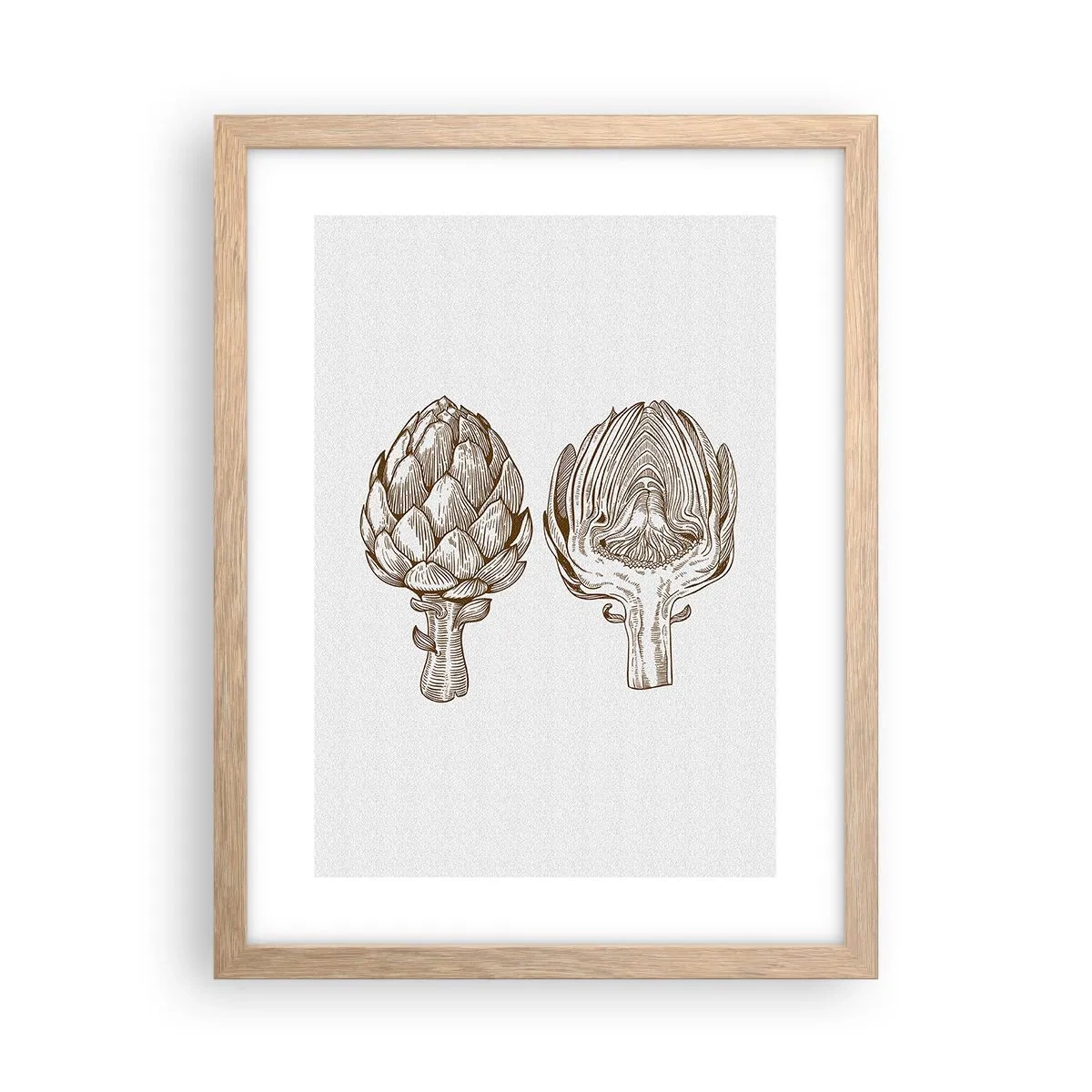Poster in einem Rahmen aus heller Eiche - Anatomie-Lektion - 30x40 cm