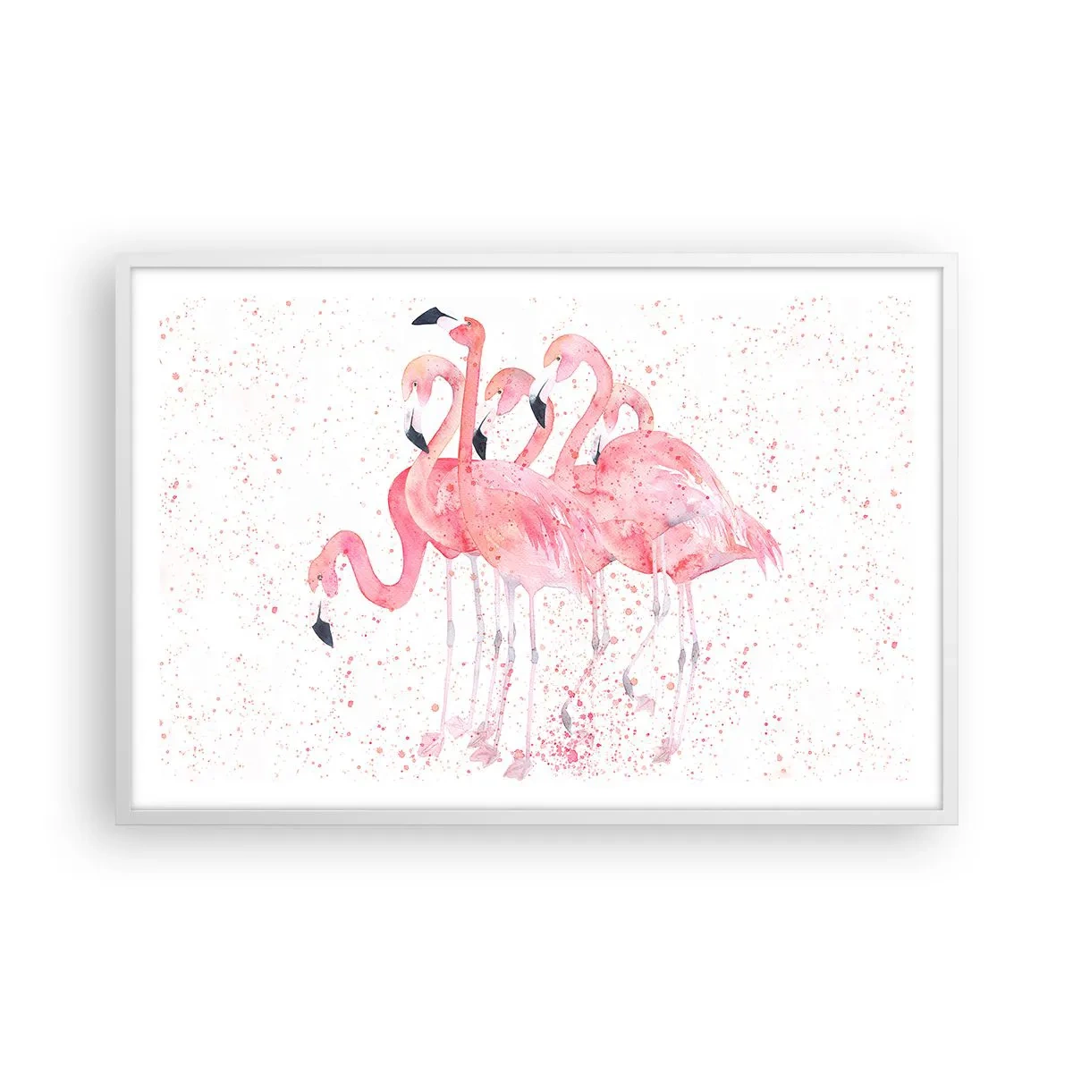 Poster in einem weißen Rahmen - Rosa Ensemble - 91x61 cm