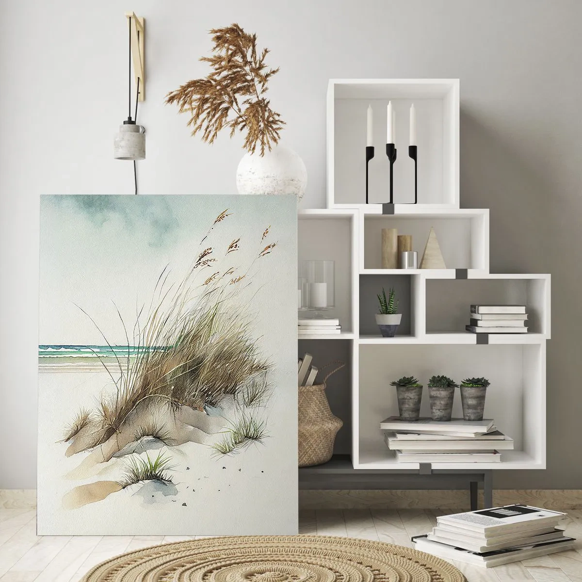 Glasbild - Bild auf glas - Mit Sand bedeckt - 80x120 cm