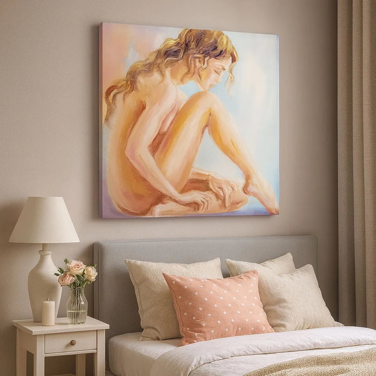 Bild auf Leinwand - Leinwandbild - Akt der Jugend - 30x30 cm