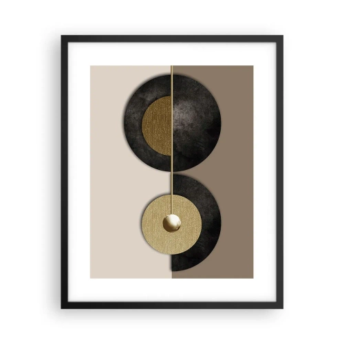 Poster in einem schwarzem Rahmen - Variationen rund um den Kreis - 40x50 cm