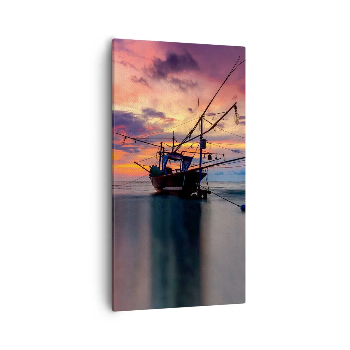 Bild auf Leinwand - Leinwandbild - Exotischer Abend - 55x100 cm
