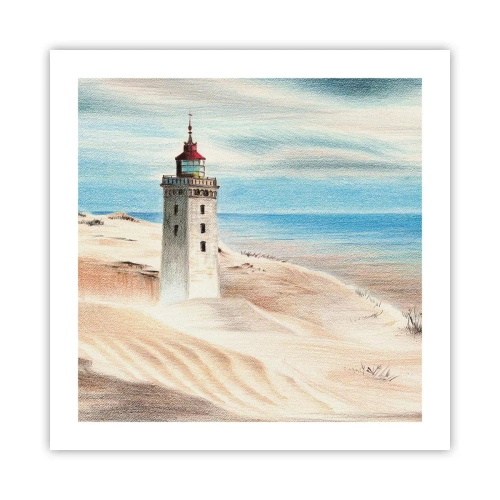 Poster - Immer aufs Meer starrend - 50x50 cm