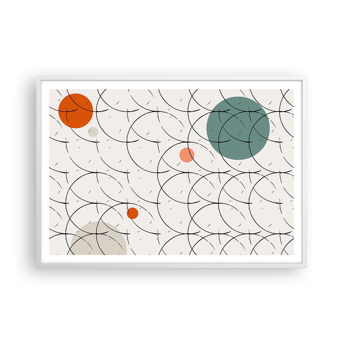 Poster in einem weißen Rahmen - Im Pop-Art-Geist - 100x70 cm