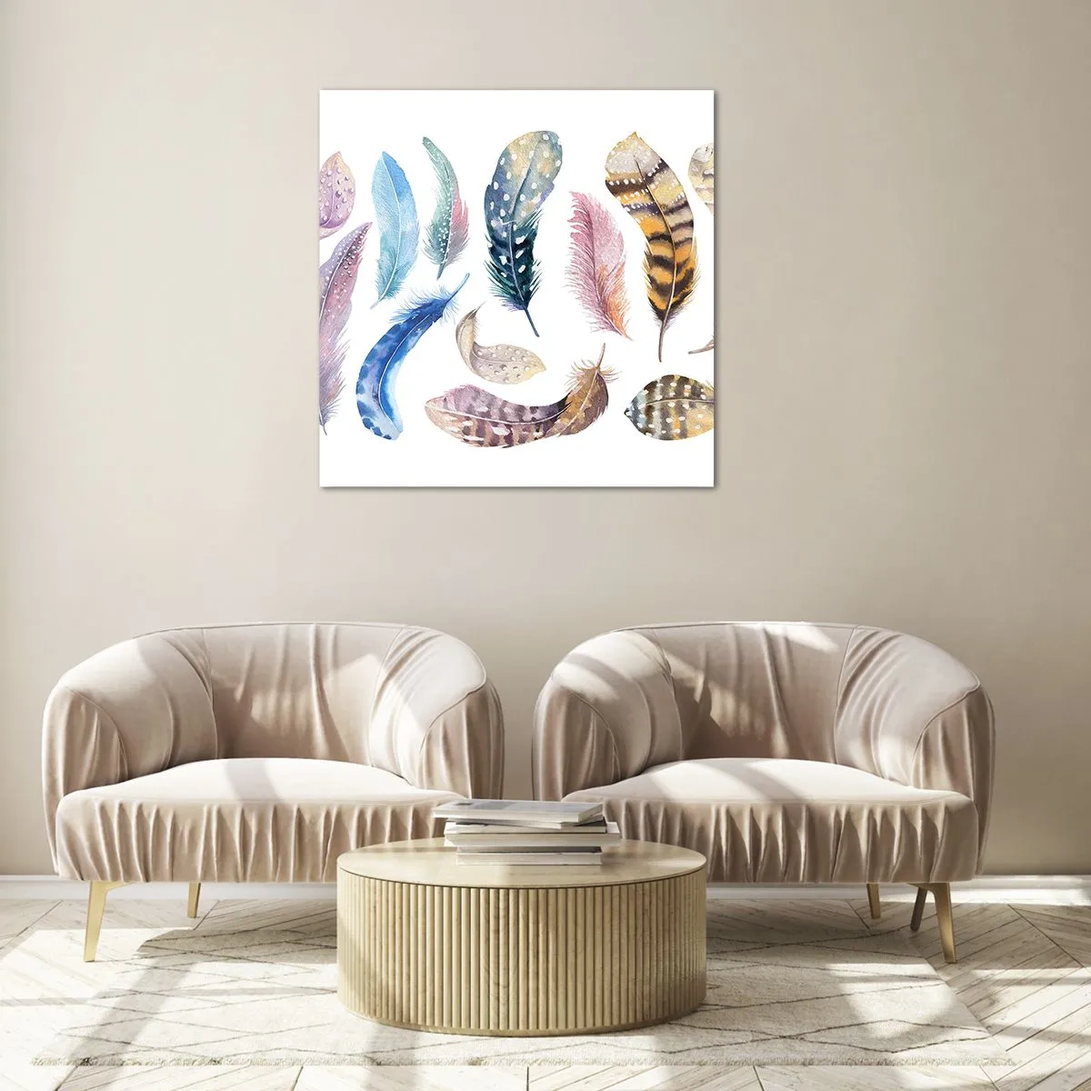 Glasbild - Bild auf glas - Hell, bunt und bunt - 70x70 cm