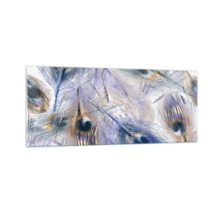 Glasbild - Bild auf glas - Pfau-Komposition - 100x40 cm