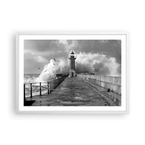 Poster in einem weißen Rahmen - Furchtlos - 70x50 cm