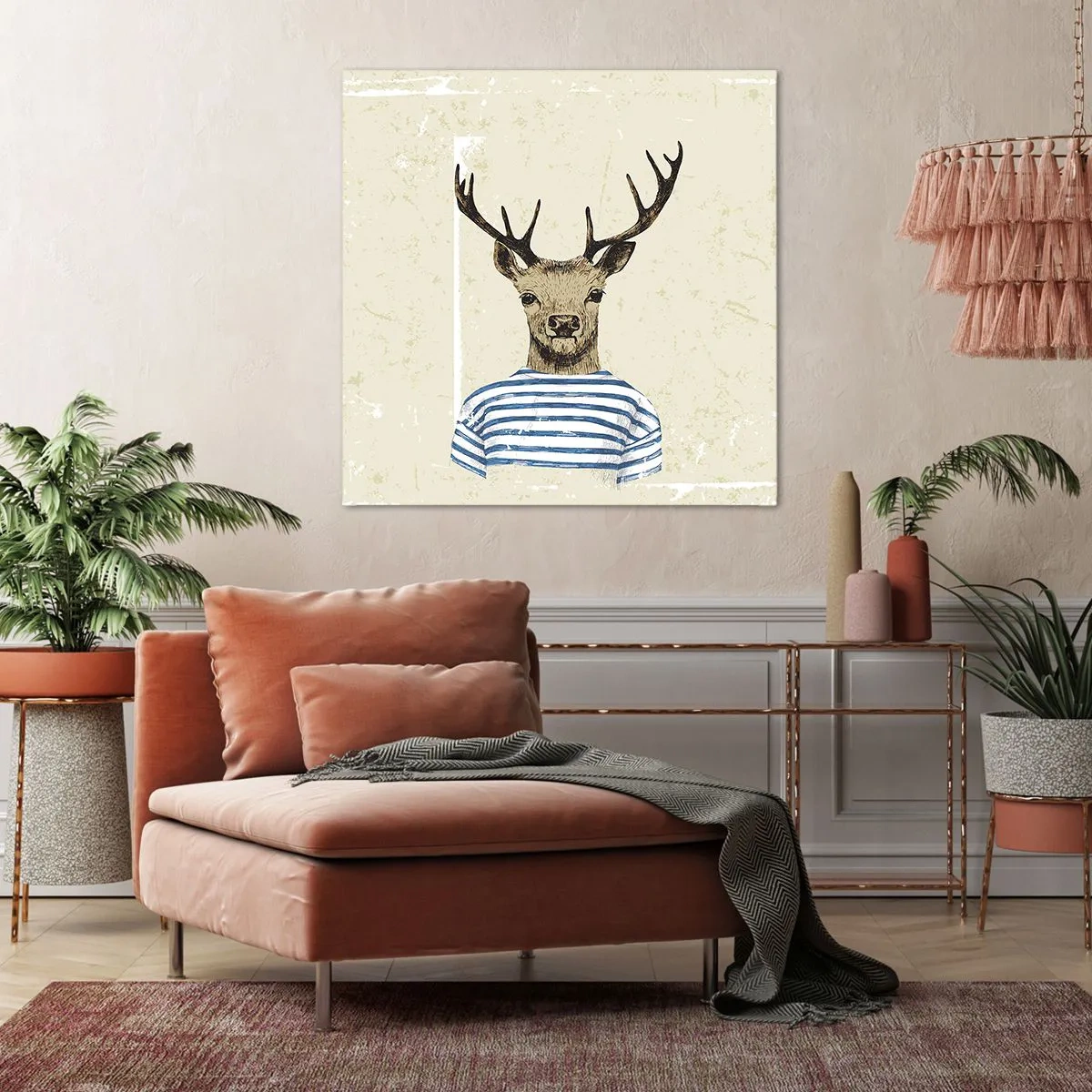 Bild auf Leinwand - Leinwandbild - Weil ich gestreifte T-Shirts mag! - 30x30 cm