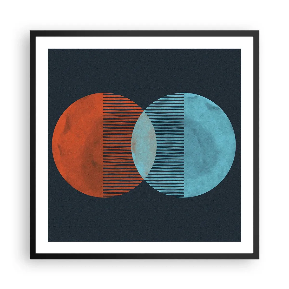 Poster in einem schwarzem Rahmen - Astronomische Fantasie - 60x60 cm