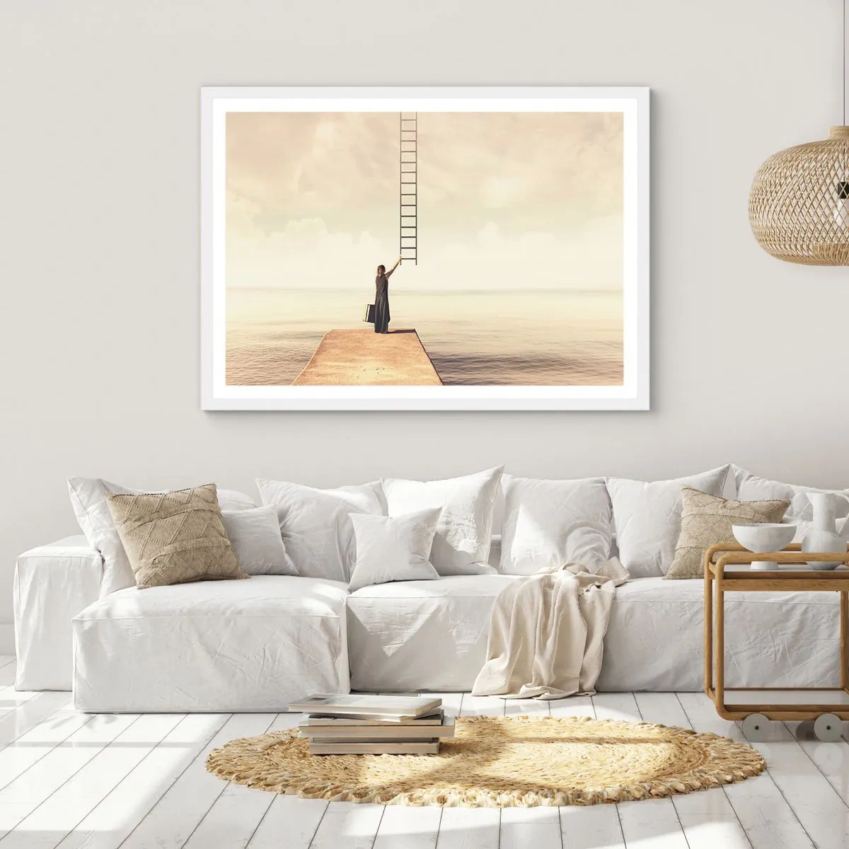 Poster in einem weißen Rahmen - Eine magische Reise - 50x40 cm