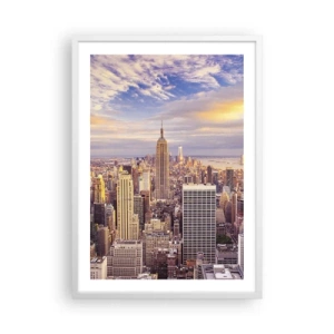 Poster in einem weißen Rahmen - Nur nach den Wolken greifen - 50x70 cm