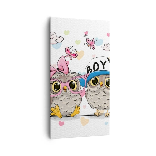 Bild auf Leinwand - Leinwandbild - Lass uns Liebe machen! - 55x100 cm