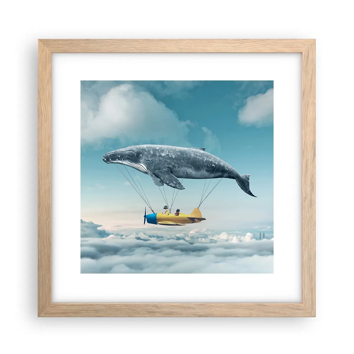 Poster in einem Rahmen aus heller Eiche - Warum nicht? - 30x30 cm