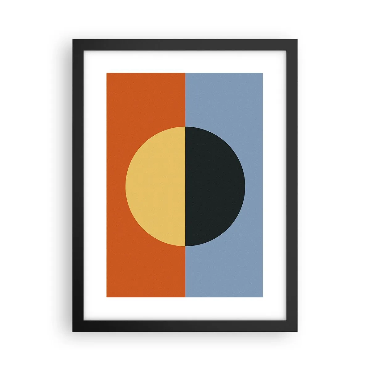 Poster in einem schwarzem Rahmen - Eine Komposition aus Wärme und Kühle - 30x40 cm