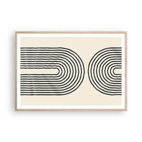 Poster in einem Rahmen aus heller Eiche - In einem Moment ... - 100x70 cm