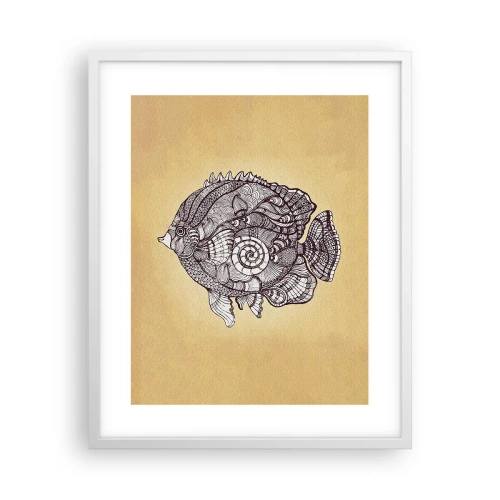 Poster in einem weißen Rahmen - Aus dem Ozean der Ornamente - 40x50 cm