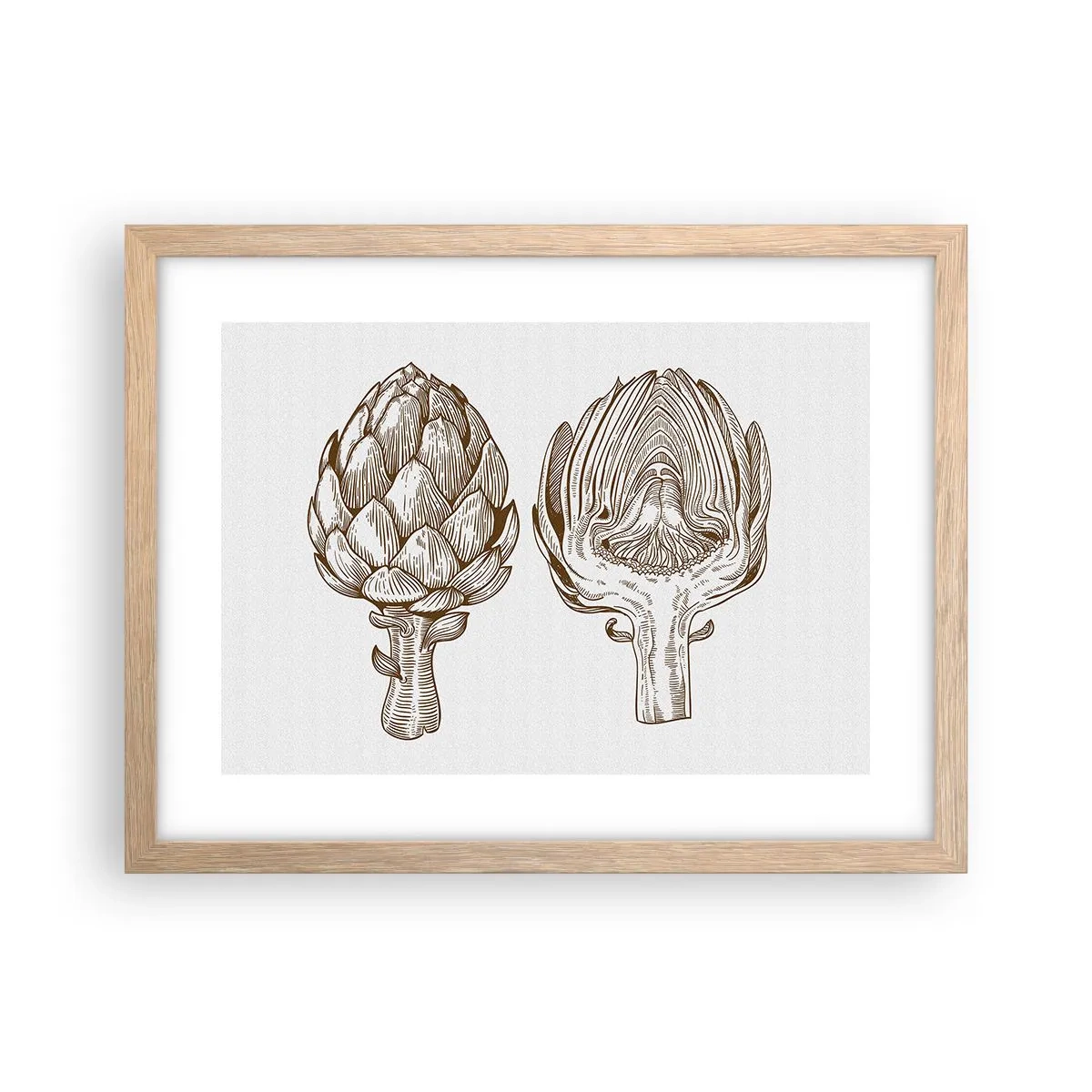 Poster in einem Rahmen aus heller Eiche - Anatomie-Lektion - 40x30 cm