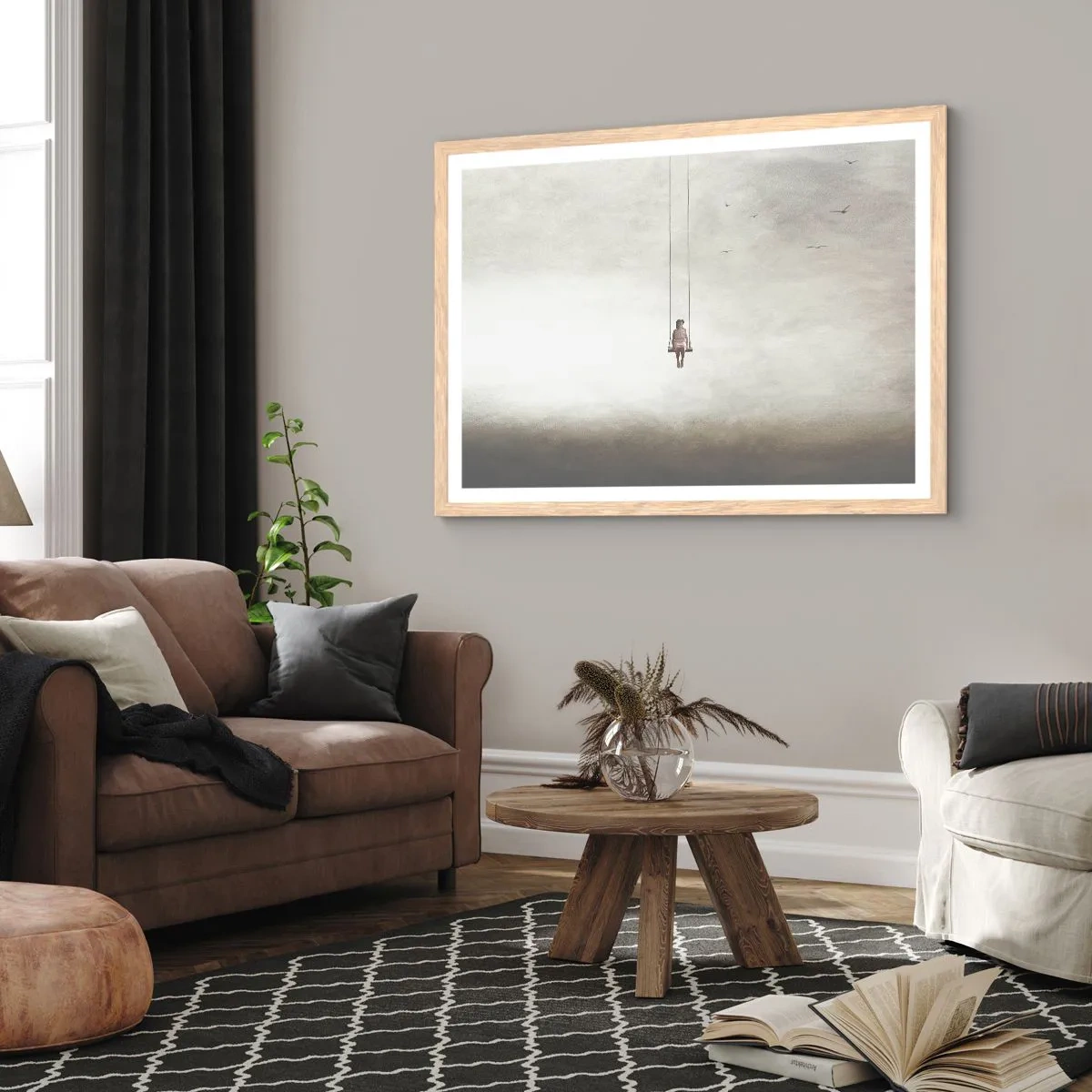 Poster in einem Rahmen aus heller Eiche - Ein Kind in uns - 70x50 cm