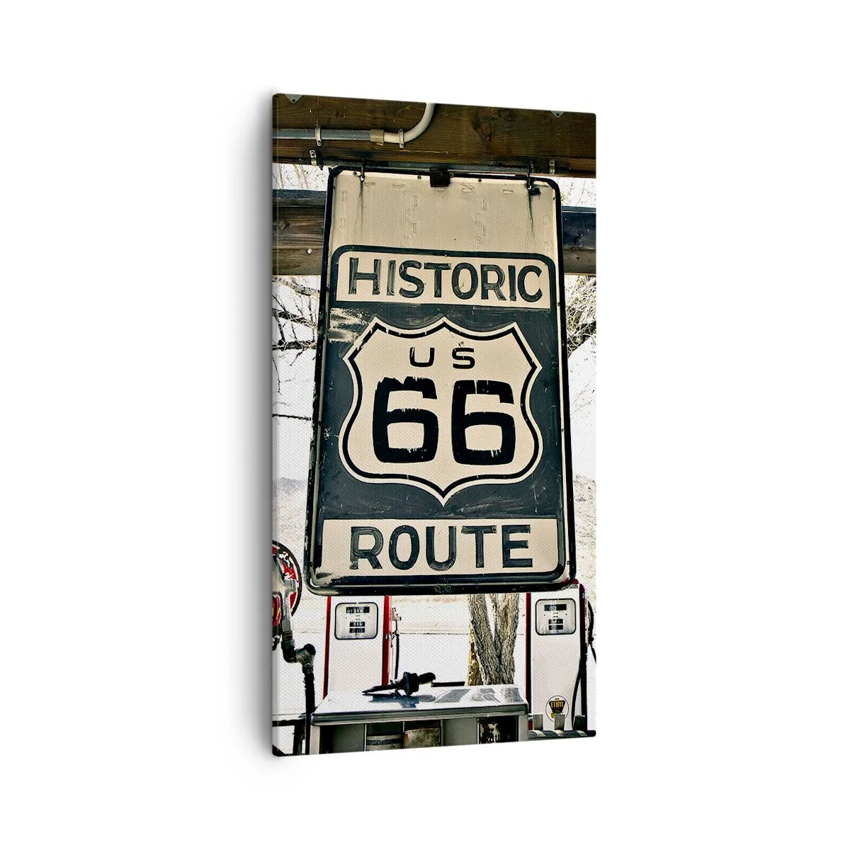 Bild auf Leinwand - Leinwandbild - Amerikanische Retro-Reise - 55x100 cm