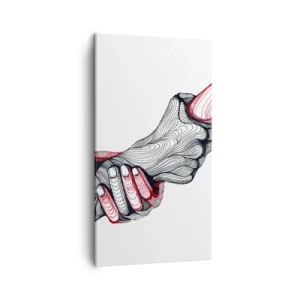 Bild auf Leinwand - Leinwandbild - Sie sind in guten Händen - 45x80 cm