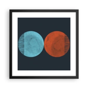 Poster in einem schwarzem Rahmen - Nur Geometrie? - 40x40 cm