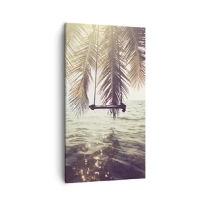 Bild auf Leinwand - Leinwandbild - Sie können nach Belieben in den Wolken schwingen - 45x80 cm