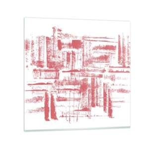 Glasbild - Bild auf glas - Die rote Stadt - 30x30 cm