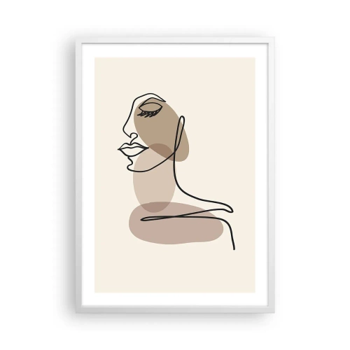 Poster in einem weißen Rahmen - Sich selbst zugehört - 50x70 cm