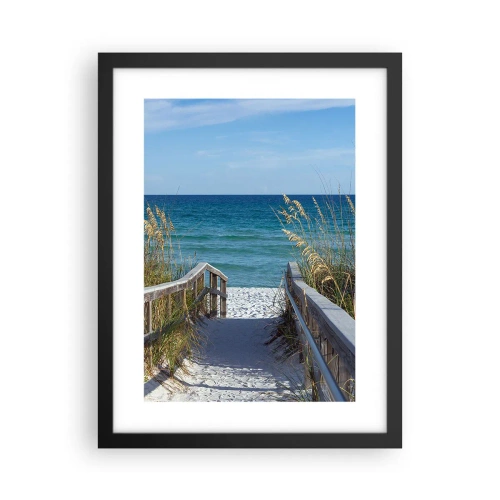 Poster in einem schwarzem Rahmen - In der Sonne, im Wind - 30x40 cm